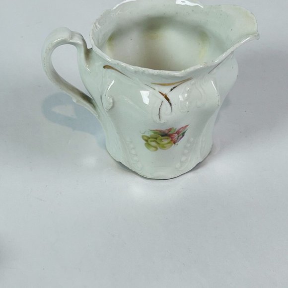 Lot of 3 Variety of Porcelain 1 Plate, 1 Cup and 1 Creamer - Picture 3 of 11